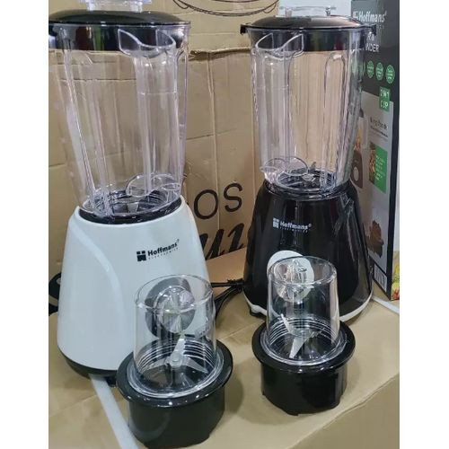 Hoffmans 1.6L Blender, Dry Grinder 2 In 1 Black, White