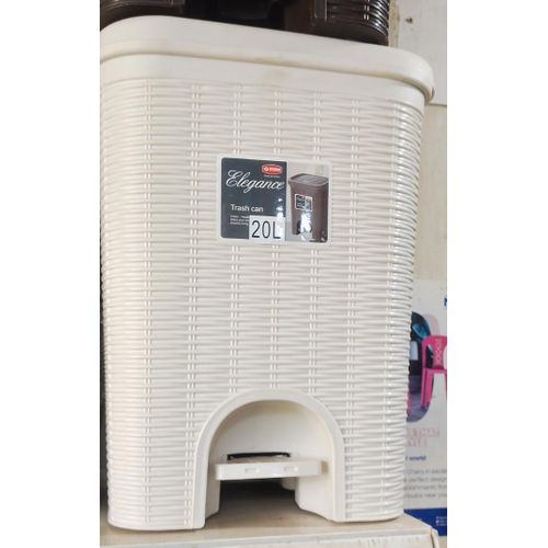 Dust Bin For Stepping On 20liters-cream