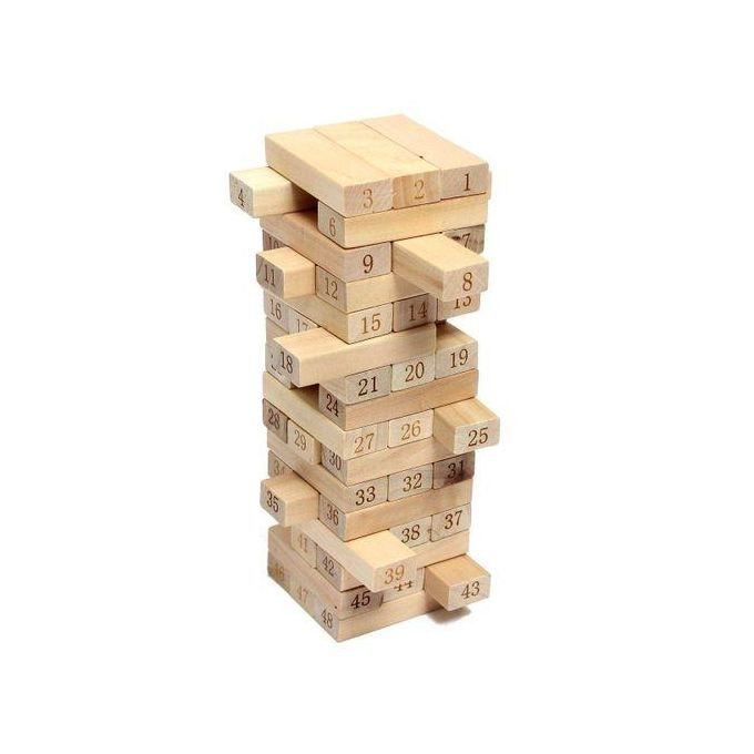 Jenga Block Big Size Wooden Building Blocks Jenga Tower Toy Board Team Game Children Family