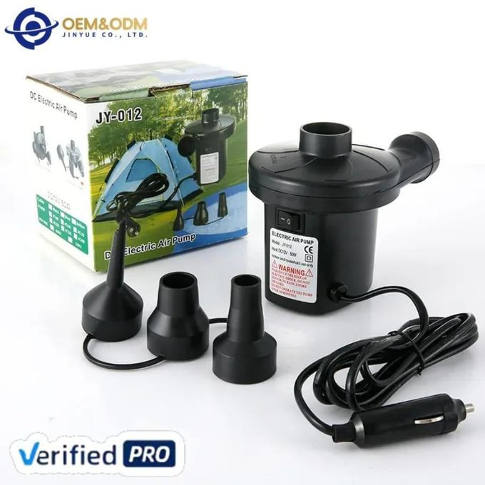 Dc 12v Black Air Pump For Inflatable Bed Airbed