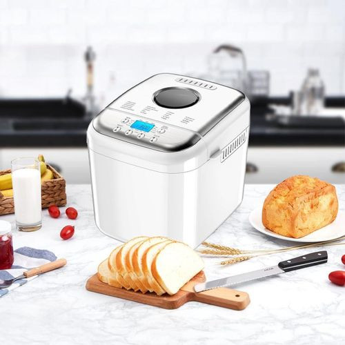 Dsp Bread Maker 600W, Bread Maker Machine With Low-Noise Motor, 19 Programs, LCD Screen, Crust, 500g/750g/1000g Capacity, Stainless Steel Lid, Non-Stick...