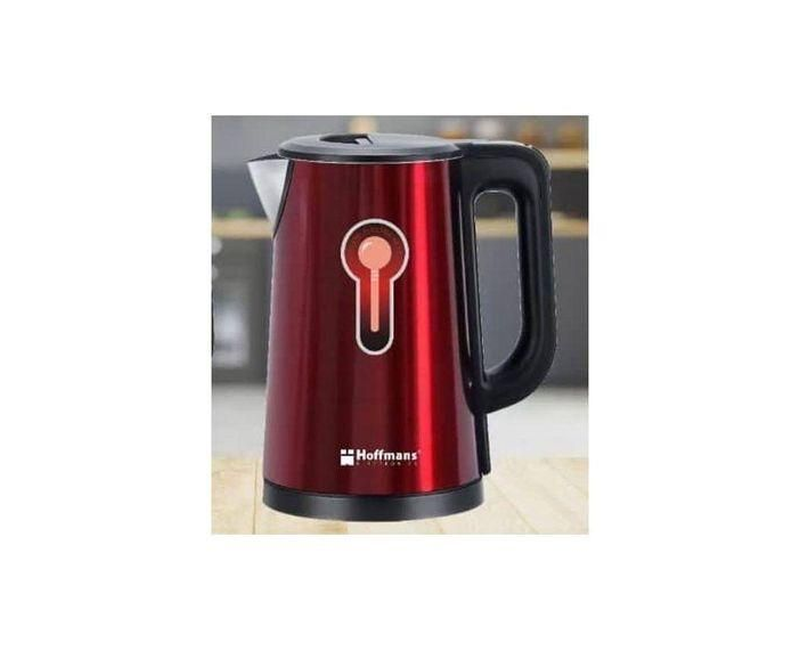 Hoffmans 2.5Ltrs Electric Tea Kettle For Boiling Water Stainless Steel Double Wall Hot Water Boiler With Automatic Shut Off & Boil-Dry Protection -Multi Color