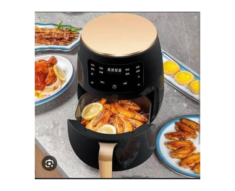 Doraling 6L Smart Touch Screen Large Black Air Deep Fryer Capacity Electric Oven