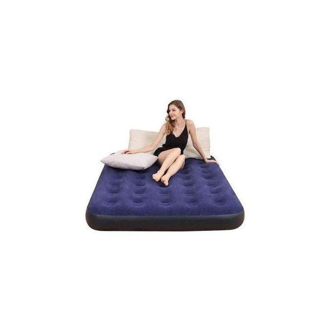 4x6 Double Air Bed Inflatable Camping Mattress - Navy Blue