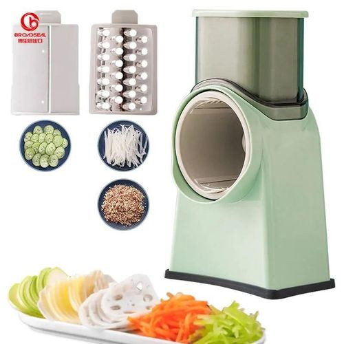 Multifunctional Vegetable Slicer Manual Grater For Vegetable Cutter Chopper Shredder Kitchen Tool-white & Green