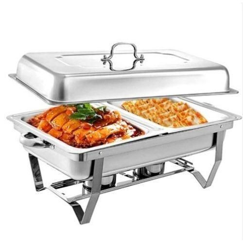 Double Chafing Dish 11Ltr - Silver Steel
