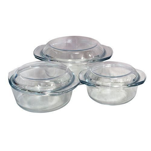 Glass Mexxi 6pcs Round Glass Casserole Set/serving Dishes