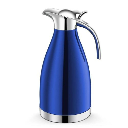 2L Stainless Steel Thermal Flask Jug Coffee Pot Vacuum Insulated Water Bottle-Blue