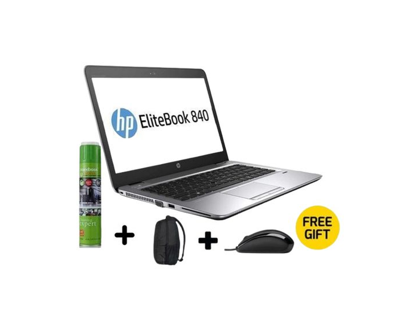 Hp EliteBook 840 Core i5 Up To 2.3 GHz, 8GB RAM, 500 GB HDD With Free Bag, Mouse & Foam Cleaner - Black