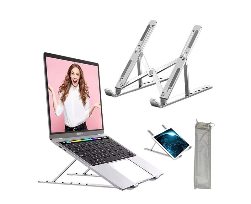 Adjustable Laptop Stand For Up To 15.6 Inch PC-Silver