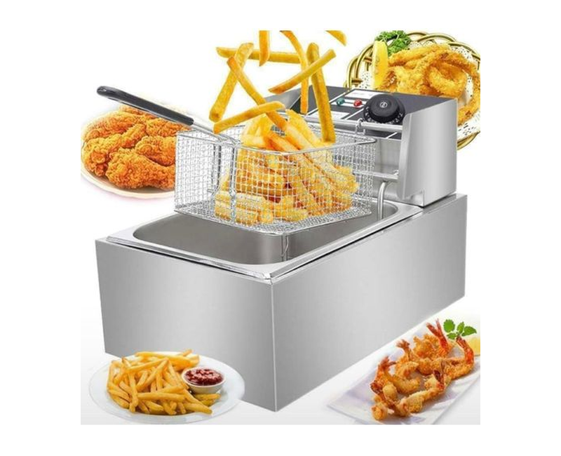 Electric Deep Fryer 6L Single Stainless Steel -Silver