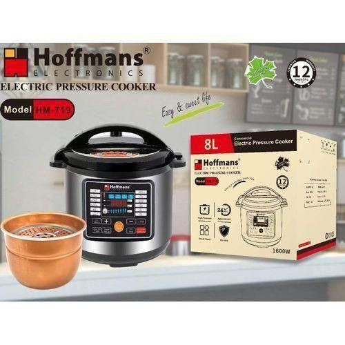 Hoffmans 8L /8 Liters Electric Multifunction Pressure Cooker - Silver
