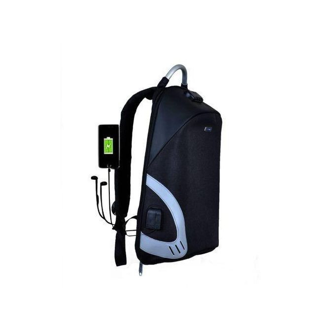 Anti-theft Laptop Bag Hard Body Backpack- Black,Grey