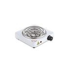 Single Coil Electric Hotplate 1000W - Black, White