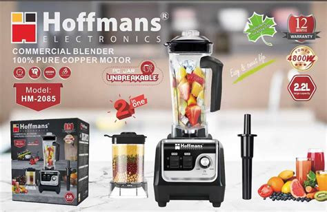 Hoffmans Commercial Blender Model HM-2085 - Black