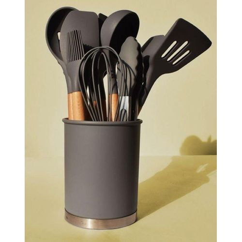Non-Stick Silicone Utensil Kitchen Set-Black