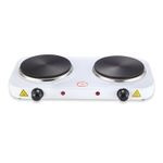 Double Solid Electric Hotplate Cooker - Black, White