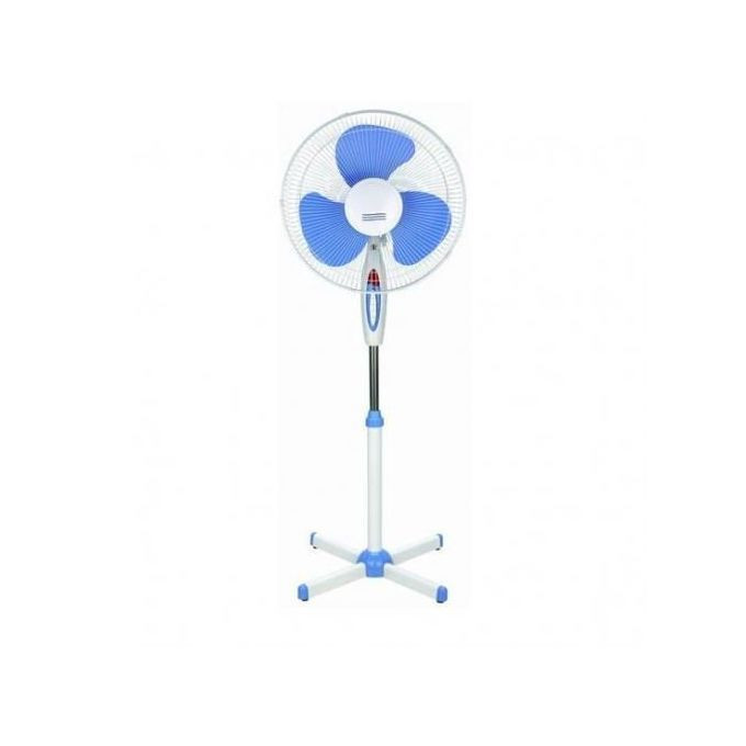 Electric Stand Fan Energy Saving With Variable Speed - White, Blue
