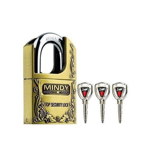 Mindy Secure Hardened Steel Padlock - Greenish,silver