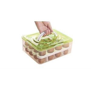 Eggs Tray Storage Container 32 Grid - Multicolor