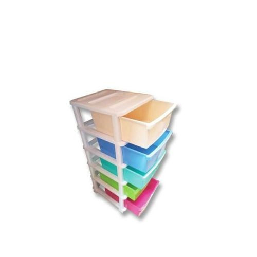5 Tier Modern Plastic Laundry Basket Storage-multicolour