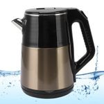 Hoffmans 2.5L Electric Tea Kettle Double Layer Stainless Steel Hot Water Boiler with Auto Shut Off Boil Dry Protection