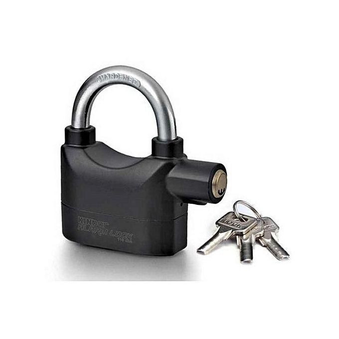 Kinbar Loud Alarm On Intruder Touch Padlock - Black