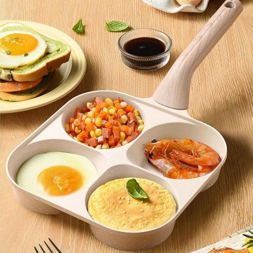 4Holed Non Stick Frying Pan - Gray