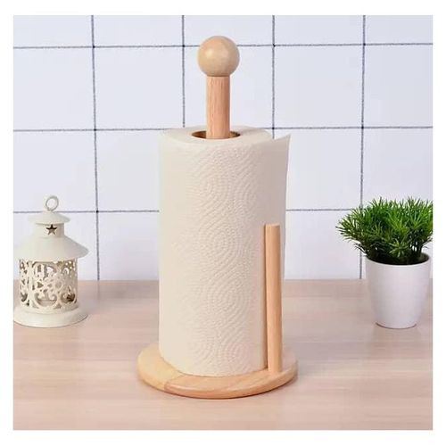 Bamboo Wood Kitchen Tissue Holder - Brown