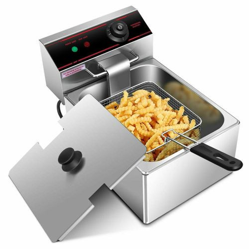 6ltrs Commercial Single Deep Fryer - Silver