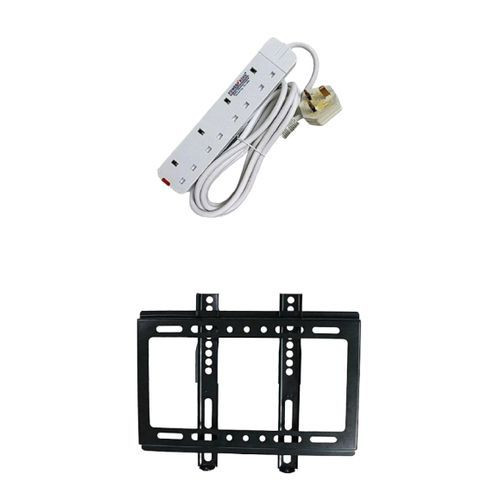 SHARE THIS PRODUCT    Black Friday deal 4 Way Power King Extension Cable & 14 to 42 TV Wall Mount - Black,White