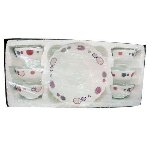 Set Of 7pc Slad Bowl - White