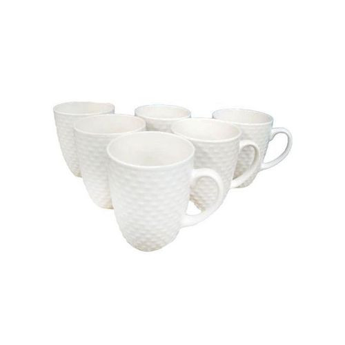 6 Pieces Set Of Tea Coffee Cups - White