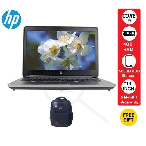 Hp ProBook 640- Intel Core I3, 4GB RAM, 500GB HDD. Refurbished Grade A+Plus Free Bag - Black (6MTHS WRTY)