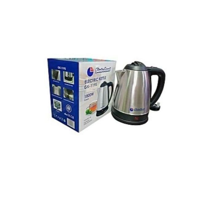 Simbaland Electric Fast Cooking Kettle/ Percolator 1.8L- Silver,