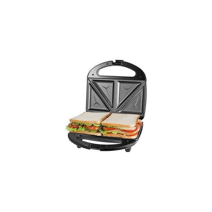 2 Slice Sandwich Maker, Waffle Plate - Black