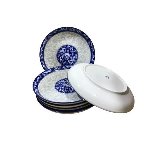 Other 6 Pieces Dinner Plates - blue  Flowered