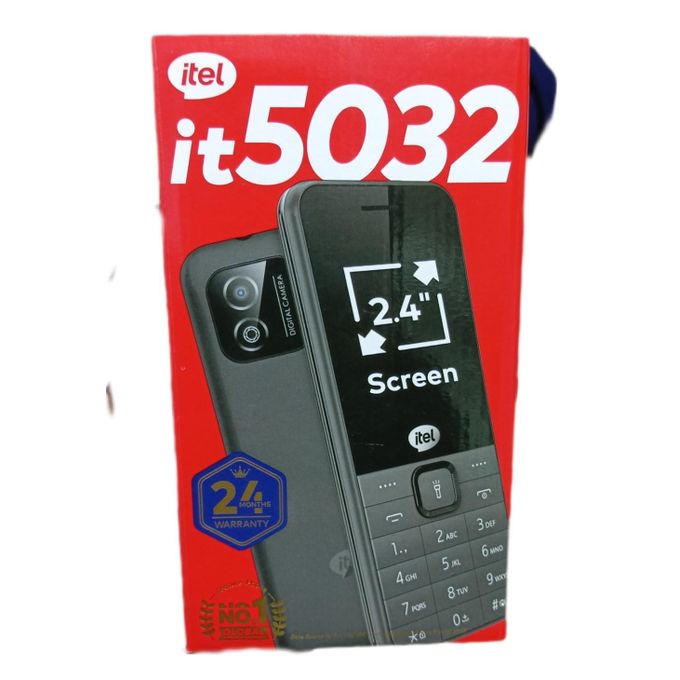 Itel It5032, 2.4" Screen, Ultra-Slim Design, Dual Sim- Black