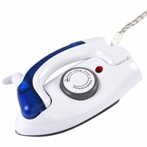 Mini Foldable Travel Steam Flat Iron Box - White,Blue.