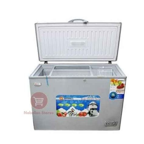 Sayonapps 400 Liters Chest Freezer Deep Freezer That Keeps Cool For Longer Hours Even Without Power-Silver/Grey