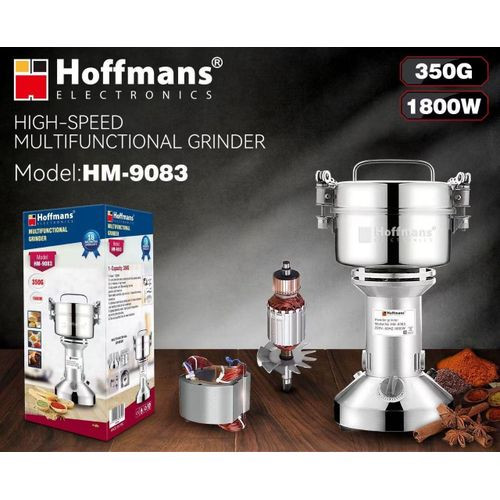 Hoffmans 1800W Electric High-Speed Multifunctional Grinder HM - 9083 - Silver