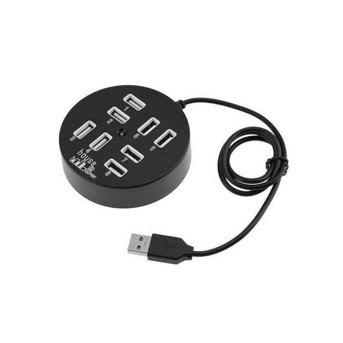 High Speed 8 Ports USB 2.0 Portable Round USB Hub, Length: 60cm Round