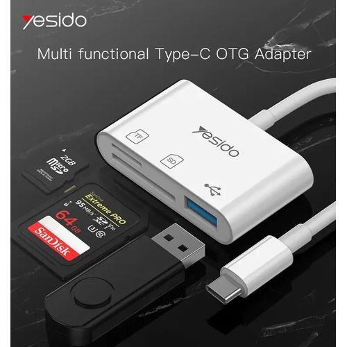 3 in 1 Type C SD TF Card Reader