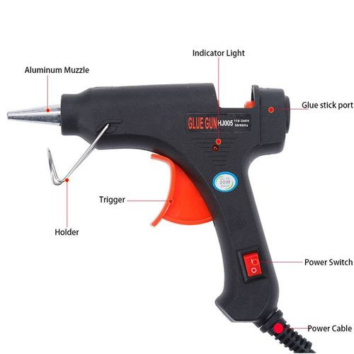 TG 20W Black Electric Hot Melt Glue Gun