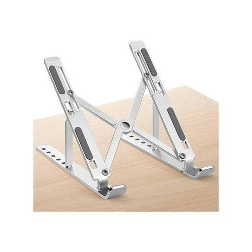 Portable Laptop Stand, PHOCAR Laptop Holder For Desk, Aluminum Adjustable Laptop Stand For IPad, MacBook Pro,Tablets And Laptops, Such As Lenovo ThinkPad, Dell Inspiron Suitable For 14" Laptops And Smaller - Sliver.