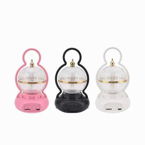 Contemporary Creative Rechargeable Bluetooth Audio Aluminum ABS PS Ball Gourd LED Table Lamp Night Light For Bedside - Multicolor