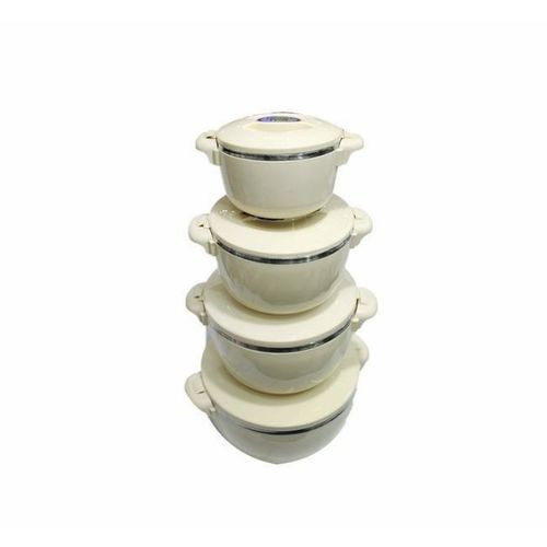 4Pieces Insulation Dish -  Cream