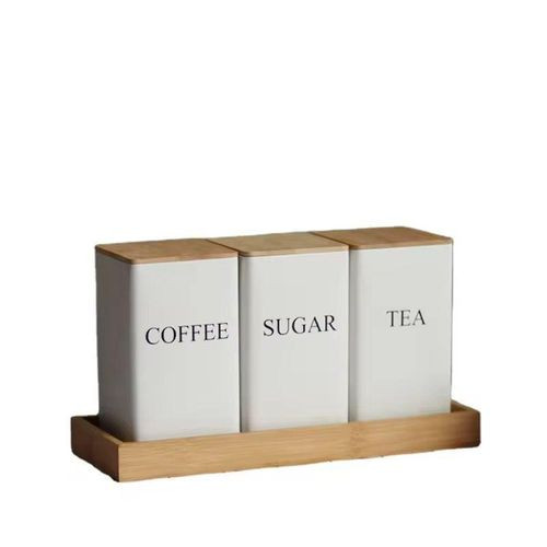 Ceramic Sugar Storage Bowls For Ingredients - White