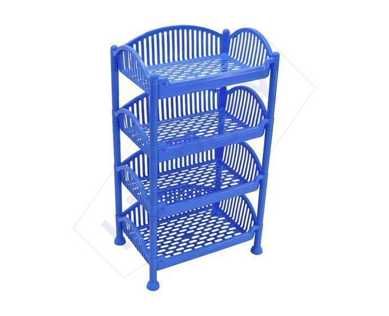 Kenpoly Plastic Trolley Utensil Drainer 4 Stack - Blue