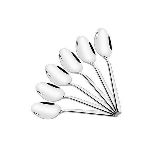 6 Pieces Strong Kitchen Table Spoons For Taking Soup Tea - Silver